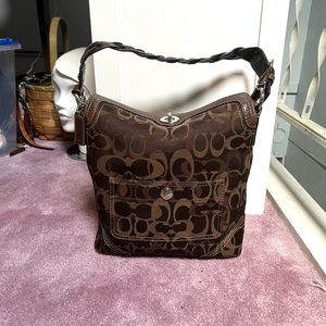 Coach Brown C Logo Shoulder Bag
